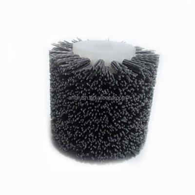 China Eco - Friendly Industrial Abrasive Polishing Nylon Brush Roller For Wood for sale