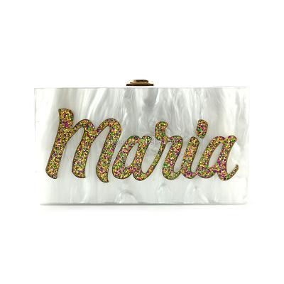 China Luxury Evening Clutch Bags OC3572 Guangzhou Occi Manufacturer Custom Clutch Name Bag Acrylic for sale