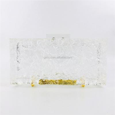 China Factory Luxury High Quality Clear Acrylic Purse Transparent Clutch Bags OC4167 Guangzhou Clutch for sale