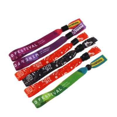 China Fashion Manufacturer Custom Event Festival Club Concert Plastic Woven Fabric Elasticfabric Wristband Lock Rfid Wristband for sale