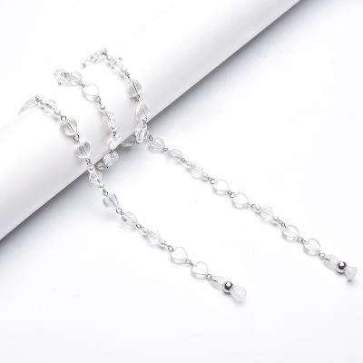 China 2021 Acrylic+ABS factory new deign heart beads glass rope chain eyewear accessories for sale