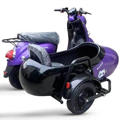 China Aluminum Alloy 2022 Luxury Design Family Pet Delivery Fat Tire Trike Electric Cargo Bike Electric Tricycles Side car for sale