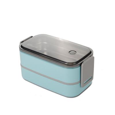 China Sustainable Tiffin Take Out Food Packaging Thermal Insulated Kids School Heated Metal Bento Stainless Steel Kids Lunch Plastic Box for sale