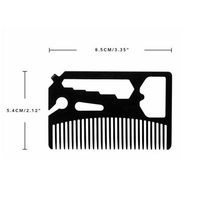 China WB400-09 at home? Multifunctional Stainless Steel Comb and Credit Card Bottle Opener Metal Pocket Comb for sale