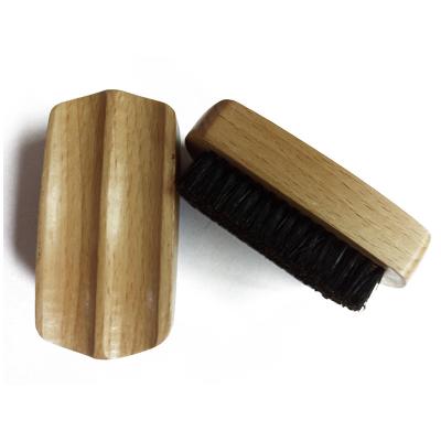 China WB200-550 Square Customized Beech Wood Imperial Crown Beard Brush Wood Black Bristle Harsh Shaving Brush for sale