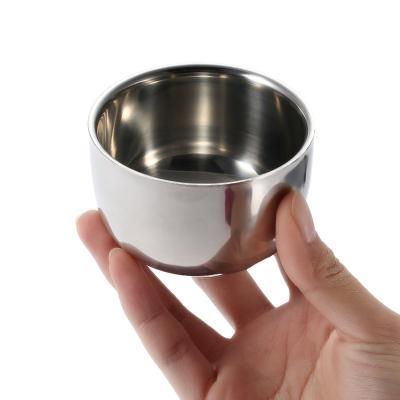 China Polished Stainless Steel High Grade WB200-462 Stainless Steel Metal Shaving Soap Bowl for sale