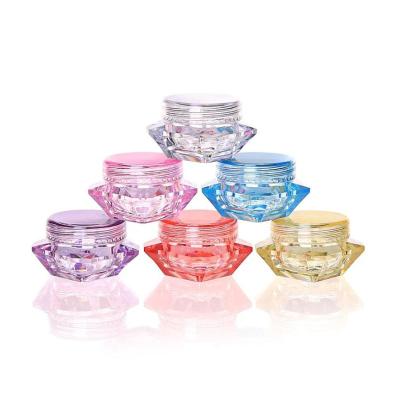 China WB200-476 Diamond Shape Empty Cosmetic Plastic Personal Care Jars Jars Make Up Bottle Containers for sale