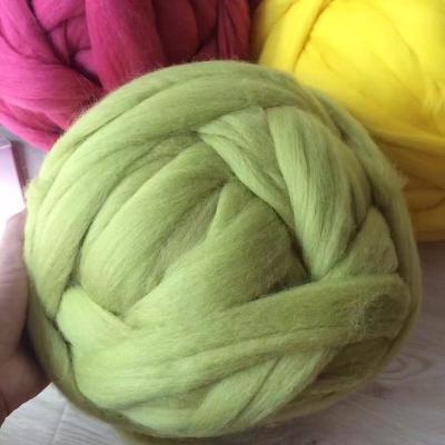 China Super Fat Sustainable Merino Wool Yarn For Hand Knitting Giant Wolle Boudinage Yarn for sale