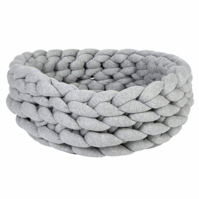 China Super Viable Arm Cotton Tube Design Cat Bed Knitting Nest Chunky Round Funny Pet Bed for sale