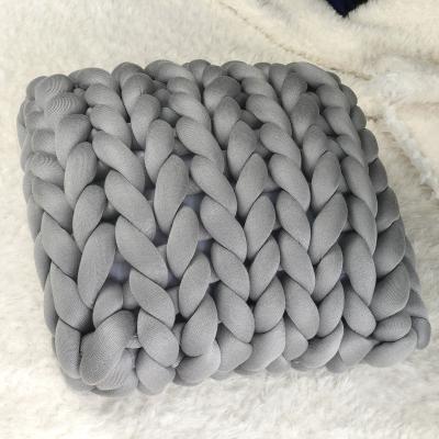 China Chunky Hand Knit Pillow Cotton Tube Yarn Cushion Anti-Static Arm Knit Comfortable Pillow for sale