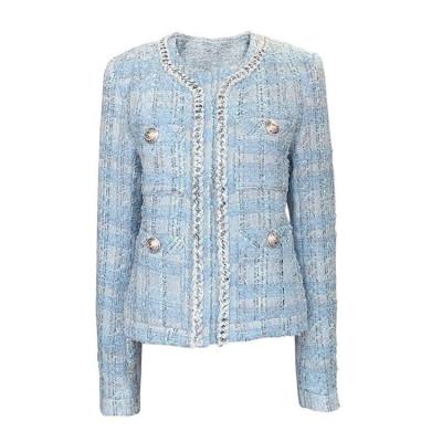 China Best Selling Anti-Wrinkle Tweed Fabric Quoitas Para Mujer Knitting Tweed Jackets For Women Luxury Tweed Jackets for sale