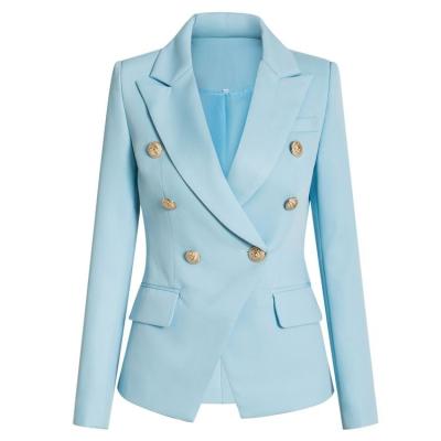 China Latest High Quality Cheap Ladies Casual Blazer Candy Color Anti Shrink Long Sleeve Slim Fit Blazer for sale