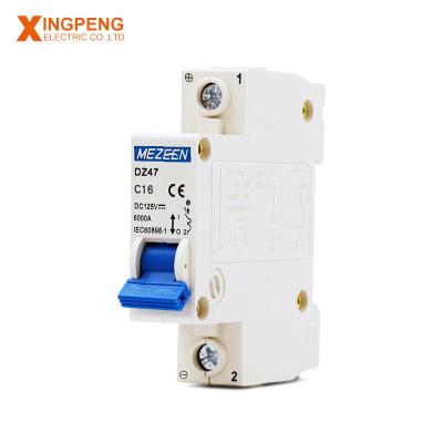 China 6KA flame retardant white mcb dc 16 amp single pole cover circuit breaker for sale