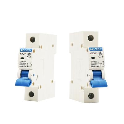 China DZ47 type 32 amp single phase best circuit breaker flame retardant mcb classic noly model for sale