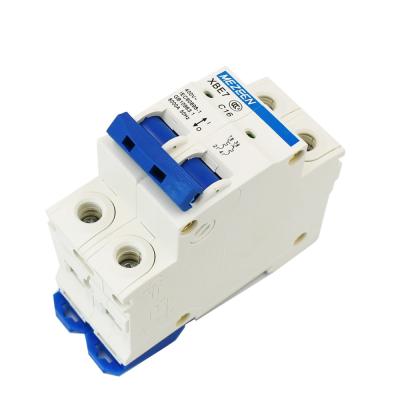 China 32A MCB XBE7 Series 2P Flame Retardant Plastic Double Pole Miniature Circuit Breaker 4/6kA IEC60898 for sale