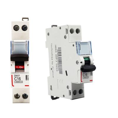 China DNX3 1P+N Flame Retardant Plastic Miniature Circuit Breaker 50/60HZ 6-32A MCB for sale