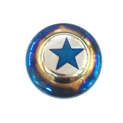 China 2019 Newest Stainless Steel Blue Stainless Steel Wheel Hub Cap Baking Cap for sale