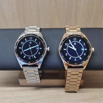 China APP Control Luxury Men's Gold Phone Call Watch Music Game Health Monitoring Meter Waterproof Smart Watch for sale