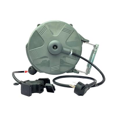 China Rewindable Empty Plastic Cable Reel Small Wall Mounted Telescopic Hose Reel for sale