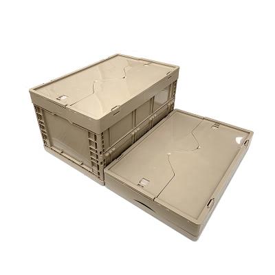 China Factory direct sale viable foldable outdoor plastic food moving logistics box storage turnover plastic box with lid for sale