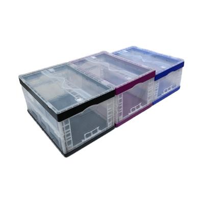 China Factory Direct Viable Modern Plastic Vegetable Storage Box Mesh Small Crate Logistics Folding Box for sale