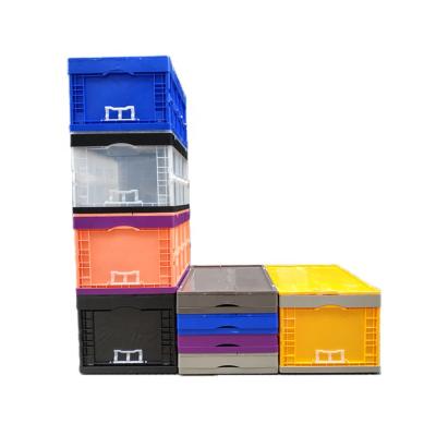 China 2019 Eco-Friendly Wholesale Custom Under Shelf Felt Collapsible Folding Storage Box Plastic Warehouse Packaging Trash Bin for sale