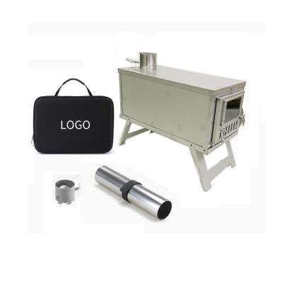 China Custom Portable Outdoor Ultralight Titanium Ultralight Factory Tent Heating Stove for sale