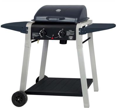 China Wholesale Easily Assembled Outdoor Portable Foldable BBQ Grill Restaurant BBQ Cart 2 Burners Gas Grill for sale