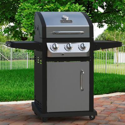 China Unique 3 Burner Stainless Outdoor Cart Design BBQ BBQ Gas Grill Commercial Smoker Easily Collected for sale