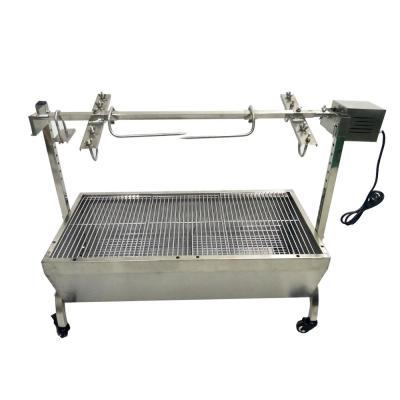 China Outdoor Heavy Duty Adjustable Height Stainless Steel Spit Rotisserie Rotisserie Charcoal BBQ Grill with 60kg Motor for sale