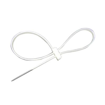 China Handcuff 66 Stripe Double Loop Nylon Cable Tie for sale