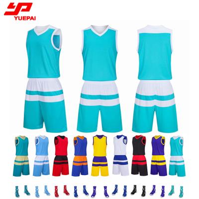 China Antibacterial custom tank tops supply cheap men basketball tank tops basketball youth club uniform clothing for sale