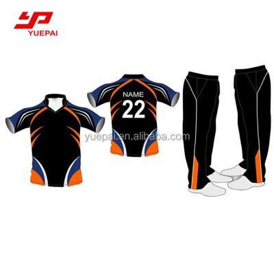 China High Quality Custom Sublimated 100% Polyester Tank Top Design Cricket Uniforms With Brand Logo And Team Name for sale