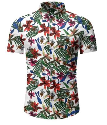 China Anti-pilling Full Sublimated Button Down Floral Printed Custom Hawaiian Shirts Aloha Beach Shirts For Men for sale