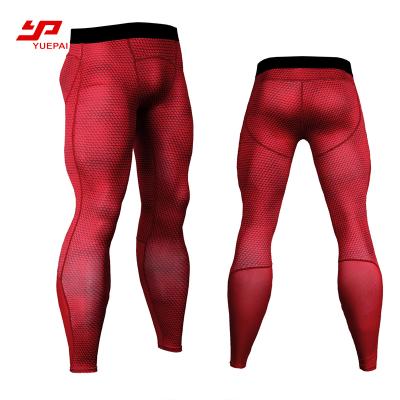 China Moisture wicking Compression Sport Tights Pants Black Men's Gaiters Men's BJJ Compression Custom Tights Strikers for sale