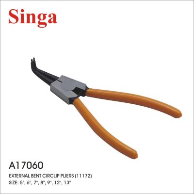 China Singa FUNCTIONAL MULTI 7 Inch Card Inner & Straight Curved Circlip Pliers Circlip Pliers Yellow Card Inner & Outer Spring for sale