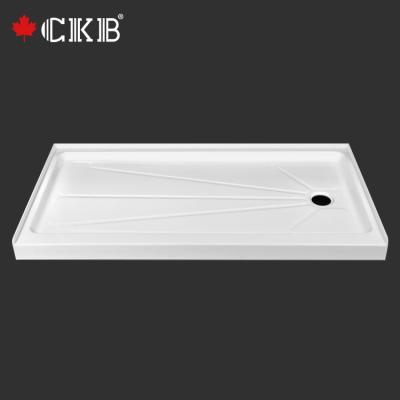 China Single threshold base CKB 5 Years Warranty Single Threshold With Antislip Bathroom Rectangle Black White Acrylic Shower Tray for sale