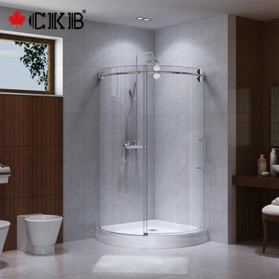 China Tempered Glass New Design Stainless Steel Hardware Hotel Bathroom Frameless Tempered Glass Shower Screen for sale