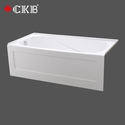 China Embedded CKB 5 Years Warranty Single Threshold White ABS Apron Soaking Embedded Bathroom Bathtub for sale