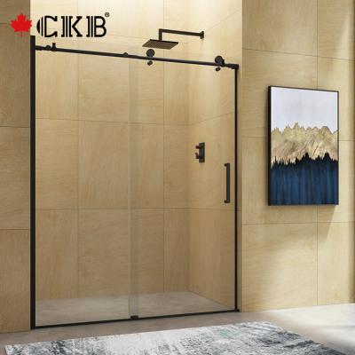 China Modern High Quality Stainless Steel Chrome Sliding Frameless Low Iron Tempered Glass Shower Room for sale