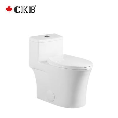 China EUROPEAN CKB OEM ODM One Piece S-Trap Siphon Jet Flushing Floor Mounted Elongated Bathroom Toilet for sale