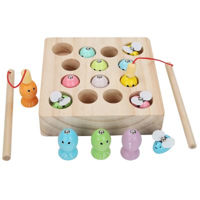 China Children's Intelligence Development Magnetic Fishing Game Toys New Released Hot Sale Wooden Picture Marine Fish Cognition Educational Toys 22*20*10cm Kids for sale