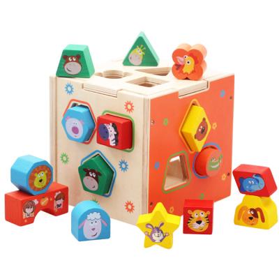 China Toy Wholesale High Quality Animal Cute Wooden Knowledge Box Best Intelligence Amazon Amazon Cartoon Developing Selling Educational Toys for sale