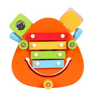 China Educational xylophone toys hot sale children hand knock musical instrument educational toys factory sale Mini Colorful Wooden for sale