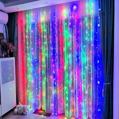 China Christmas Fairy Icicle 300 LED Curtain String Light LED Lights Garland Curtain String Lights Home Decoration Bedroom Window Party Holiday Lighting for sale