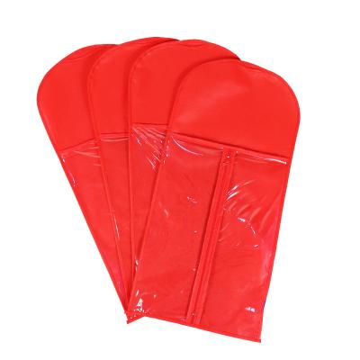 China Custom Folding Hair Extension Bag and Hanger Suitcase Hair Extension Storage Wig Nonwoven Dustproof Garment Bag with Hanger for sale