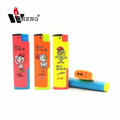 China Cheap Plastic Gas Lighter Rechargeable Wind Resistor LED Torch Windproof Lighter for sale