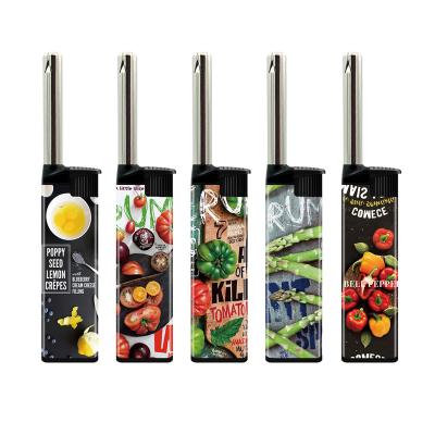 China Kitchen FV71 Turbo Flame Windproof Electronic Cigarette Windproof Gas Lighters for sale