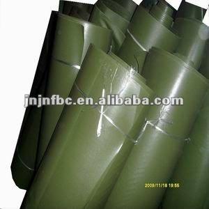 China Army Green 300-800 Polyester PVC Canvas Fabric 01 for sale