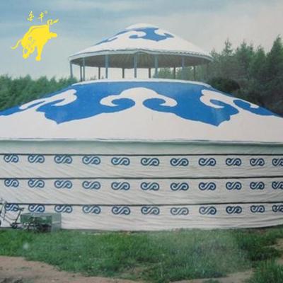 China Wind-resistent 15M Diameter Galvanized Steel Pole Frame Mongolian Yurt for sale